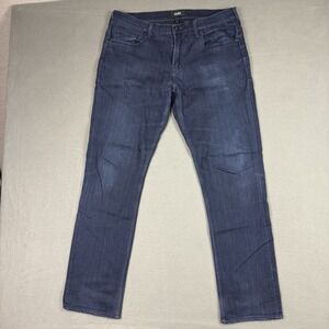 Paige Jeans Mens 34x31 Blue Federal Slim Straight Stretch Preppy Dark Wash